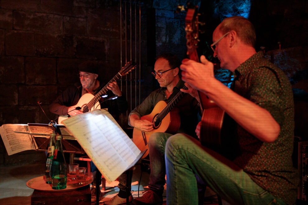 Die Musiker der Band Triorio bei einem Auftritt